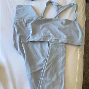 SET Active Light Blue Sports Bra and Leggings Set